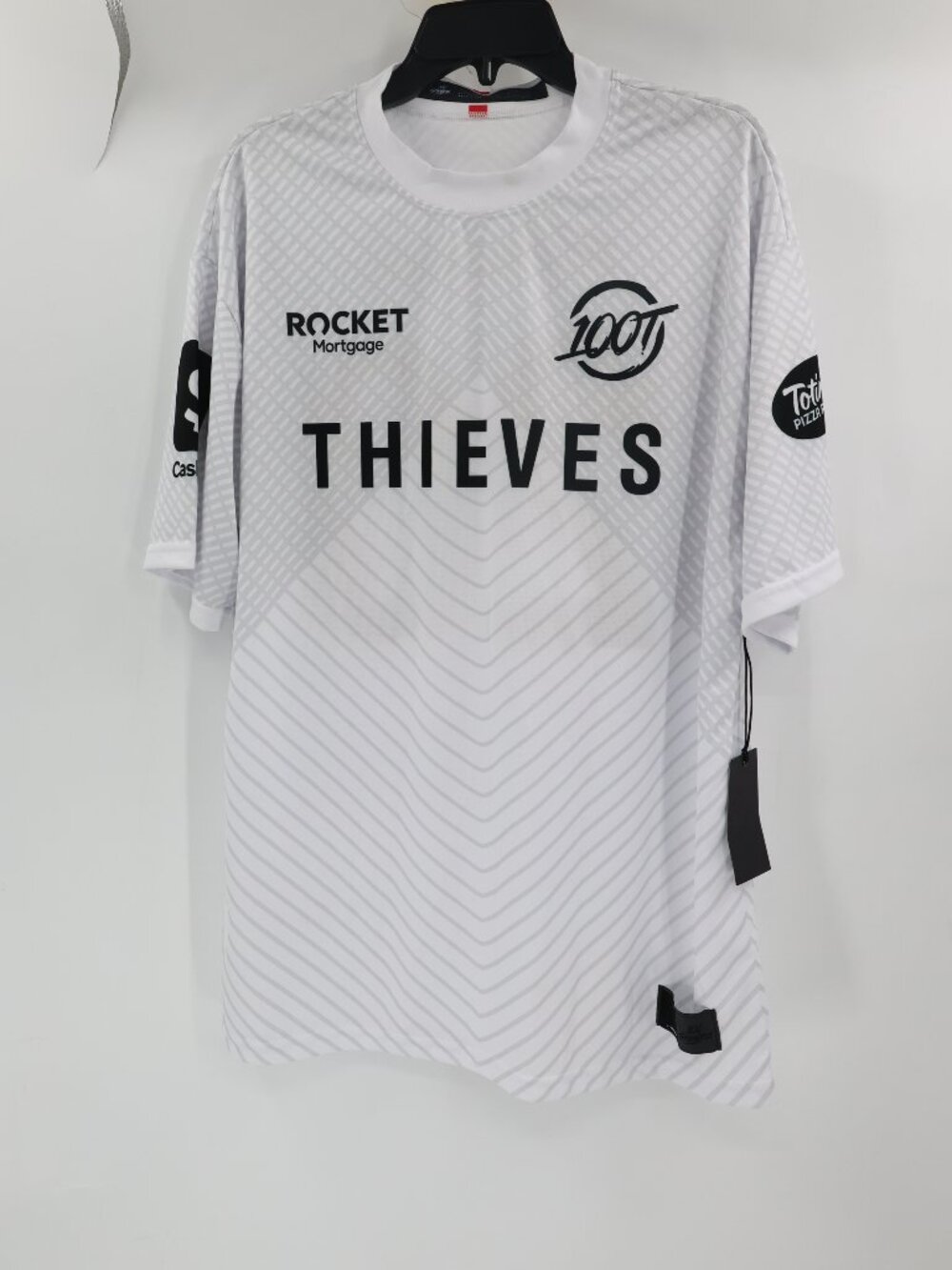NWT 100 Thieves Jersey mens XL championship game shirt 20 prismal white crew